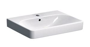 GEBERIT SMYLE SQUARE umývadlo 75 cm, s otvorom pre batériu a prepadom