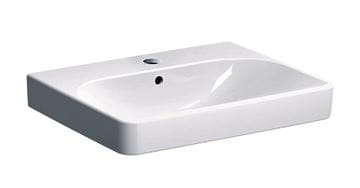GEBERIT SMYLE SQUARE umývadlo 75 cm, s otvorom pre batériu a prepadom