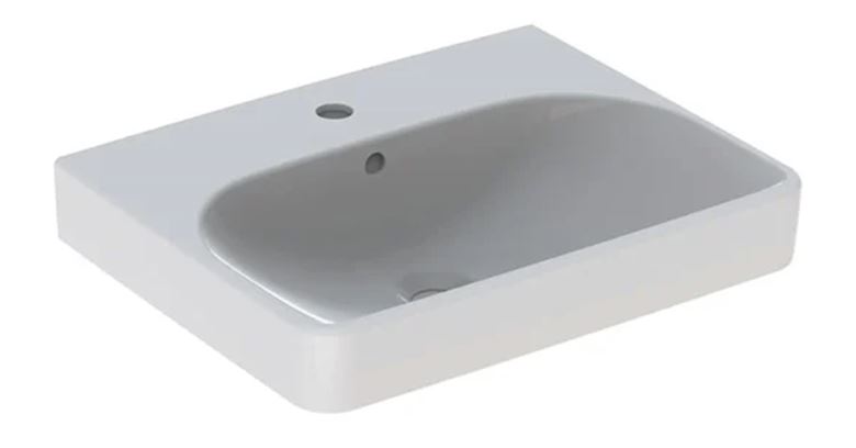 GEBERIT SMYLE SQUARE umývadlo 55 cm, s otvorom pre batériu a prepadom 500.259.01.1 Obrázek - Hlavní obrázek