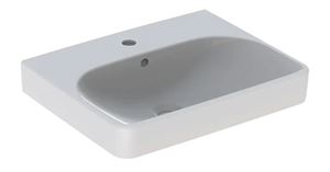 GEBERIT SMYLE SQUARE umývadlo 55 cm, s otvorom pre batériu a prepadom