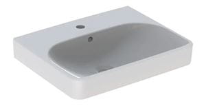 GEBERIT SMYLE SQUARE umývadlo 55 cm, s otvorom pre batériu a prepadom