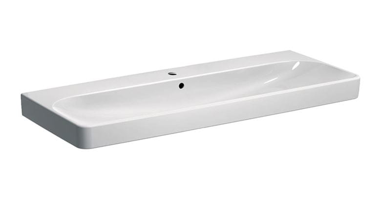 GEBERIT SMYLE SQUARE umývadlo 120 cm, s otvorom pre batériu a prepadom 500.226.01.1 Obrázek - Hlavní obrázek