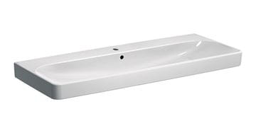 GEBERIT SMYLE SQUARE umývadlo 120 cm, s otvorom pre batériu a prepadom