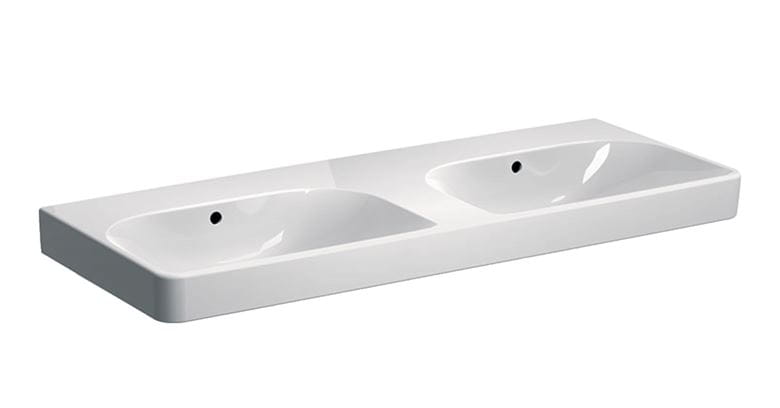GEBERIT SMYLE SQUARE dvojumývadlo 120 cm, s prepadom 500.224.01.1 Obrázek - Hlavní obrázek