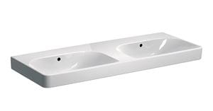 GEBERIT SMYLE SQUARE dvojumývadlo 120 cm, s prepadom