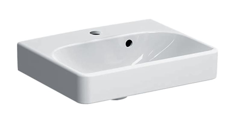 GEBERIT SMYLE SQUARE umývadielko 45 cm, s otvorom pre batériu a prepadom 500.222.01.1 Obrázek - Hlavní obrázek