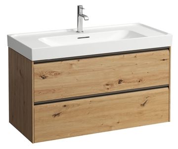 LAUFEN MEDA skrinka pod umývadlo 98,4x45x51,5 cm, 2 zásuvky, s organizérom, divoký dub H4216220112671 Obrázek - fotka