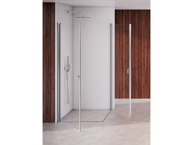 RAVAK CHROME CRV1 80 sprchové dvere 80x195 cm, lietací, satin/sklo transparent 1QV40U01Z1 Obrázek - fotka