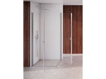 RAVAK CHROME CRV1 80 sprchové dvere 80x195 cm, lietací, satin/sklo transparent 1QV40U01Z1 Obrázek - fotka