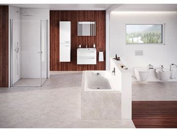 RAVAK CHROME CRV1 80 sprchové dvere 80x195 cm, lietací, satin/sklo transparent 1QV40U01Z1 Obrázek - fotka