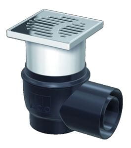 ACO EASYFLOW podlahový vpust DN70/100, bočný odtok, nerez