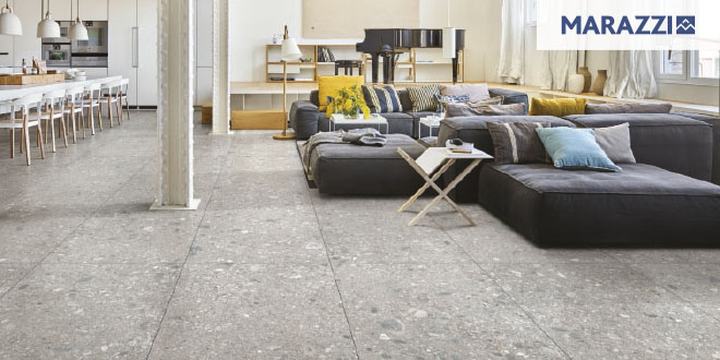 Marazzi Mystone Ceppo di Gré, vzhľad plný drobných kamienkov