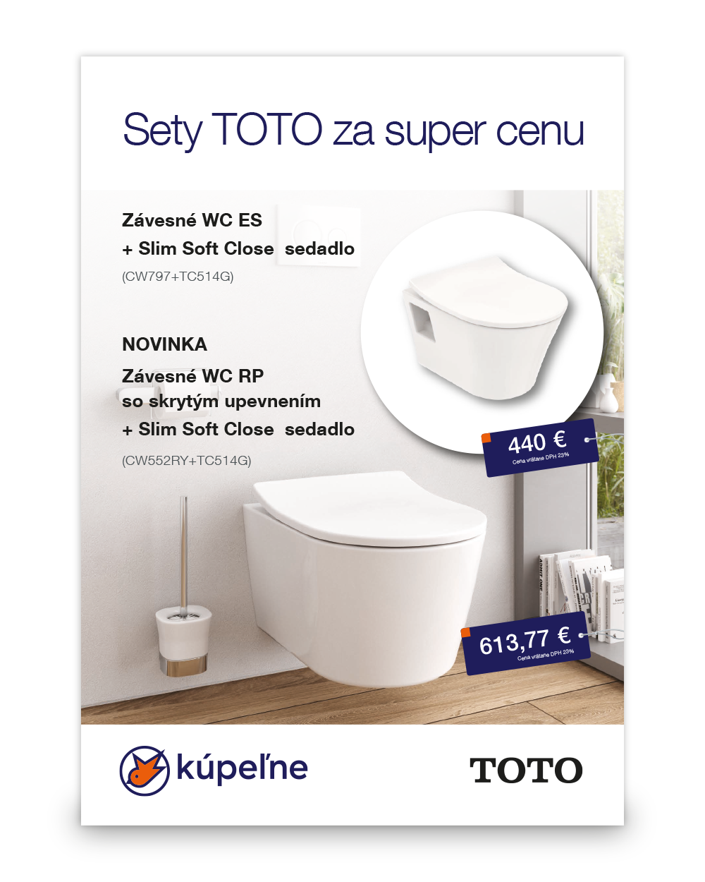 Výhodná ponuka setov WC TOTO