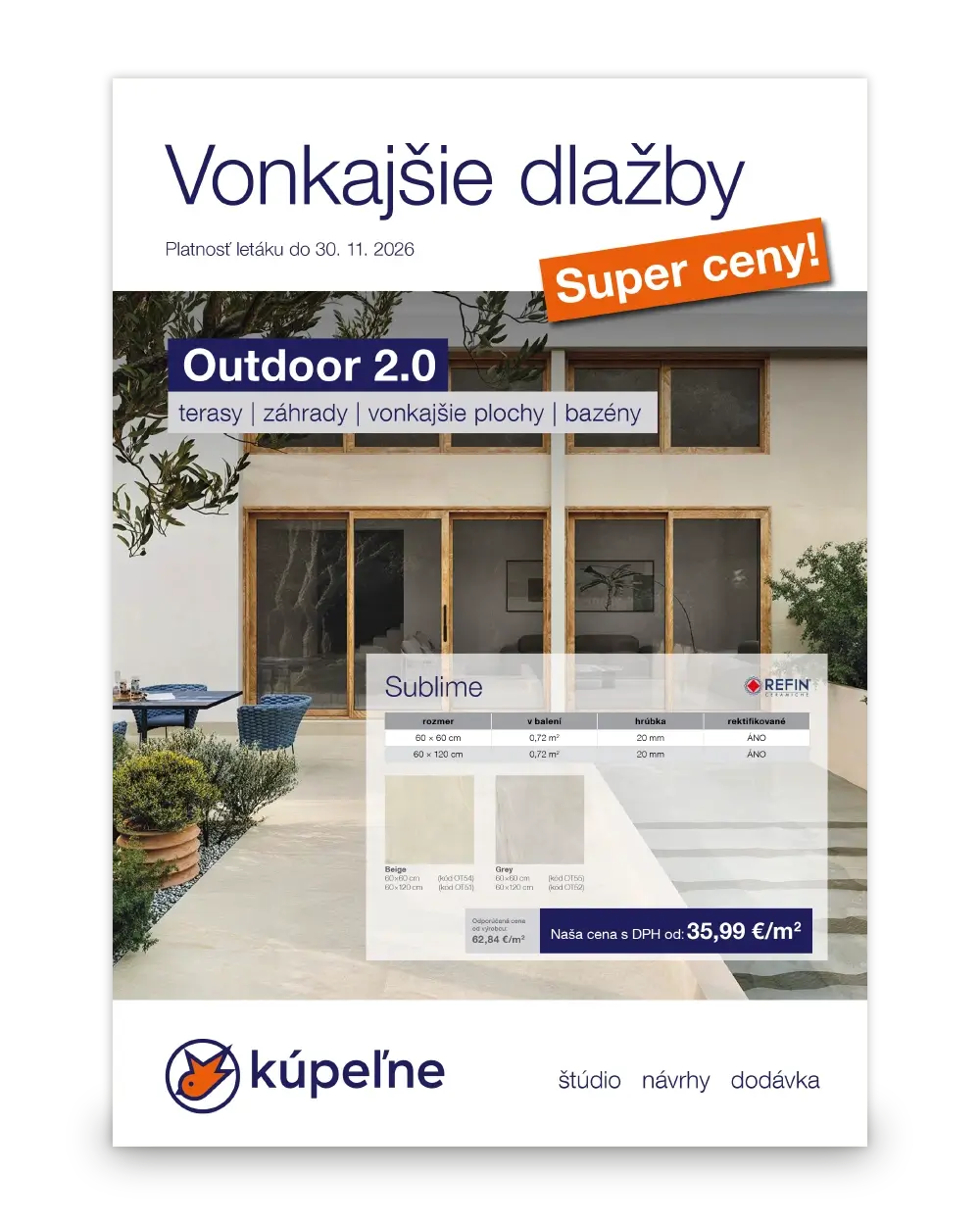 Vonkajšie dlažby za super ceny