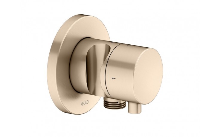 KEUCO IXMO podomietkový prepínací ventil, pre 2 spotrebiče, s pripojením pre hadicu as držiakom, kartáčovaný bronz