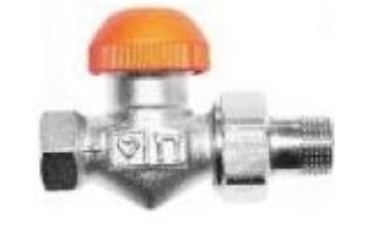 HERZ TS-98-V termostatický ventil 3/8" priamy, s plynulým prednastavením a číselnou stupnicou