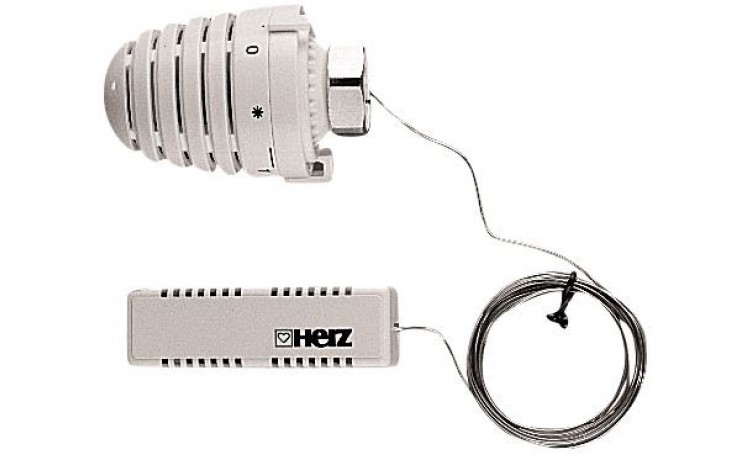 HERZ DESIGN termostatická hlavica M28x1,5, 6-30°C, s diaľkovým snímačom, biela