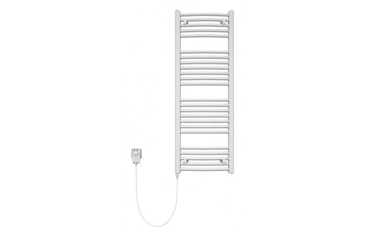 KORADO KORALUX RONDO COMFORT - E kúpeľňový radiátor 1220/450, tyč vľavo zo skrine/zásuvky, biela RAL9016