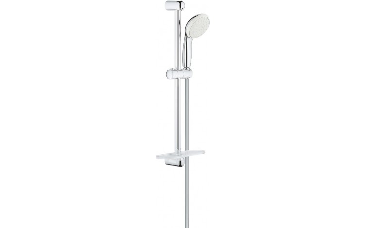 GROHE NEW TEMPESTA 100 sprchová súprava 4-dielna, ručná sprcha pr. 100 mm, 2 prúdy, tyč, hadica, polička, chróm