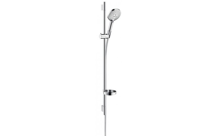 HANSGROHE RAINDANCE SELECT S 120 3JET sprchová súprava 4-dielna, ručná sprcha pr. 125 mm, 3 prúdy, tyč, hadica, mydelnička, biela/chróm