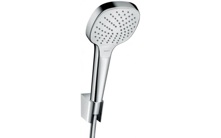 HANSGROHE CROMA SELECT E VARIO 3JET sprchová súprava 3-dielna, ručná sprcha 110x110 mm, 3 prúdy, hadica, držiak, biela/chróm
