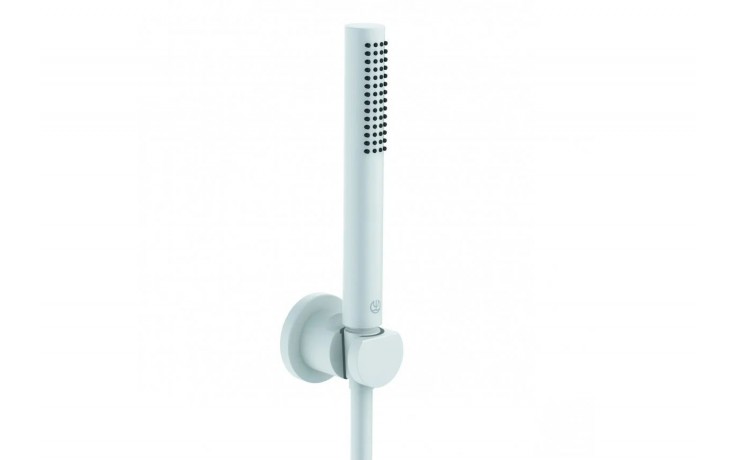 KLUDI NOVA FONTE PURISTIC 1S sprchová súprava 3-dielna, ručná sprcha 205 mm, hadica, držiak, matná biela