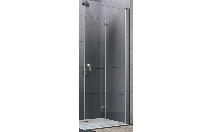 HÜPPE DESIGN PURE sprchové dvere 90x200 cm, skladacie, pravé, strieborná matná/sklo číre
