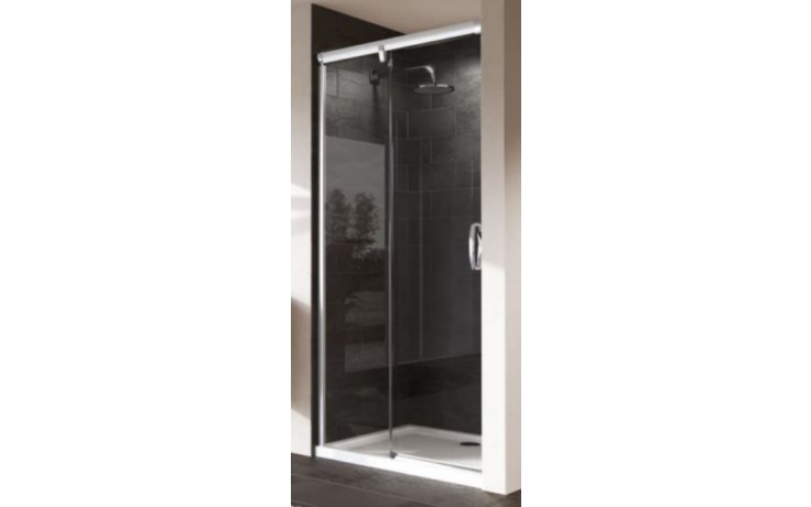 HÜPPE AURA ELEGANCE GT1200 sprchové dvere 120x190 cm, posuvné, ľavé, strieborná lesklá/sklo číre
