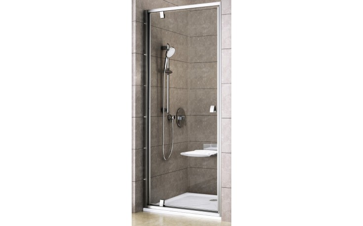 RAVAK PIVOT PDOP1 90 sprchové dvere 90x190 cm, pivotové, satin/sklo transparent