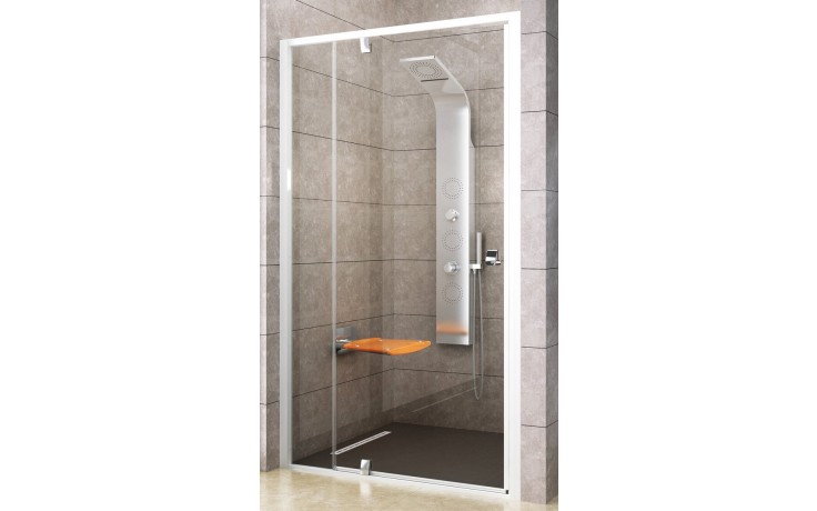 RAVAK PIVOT PDOP2 110 sprchové dvere 110x190 cm, pivotové, biela/chróm/sklo transparent