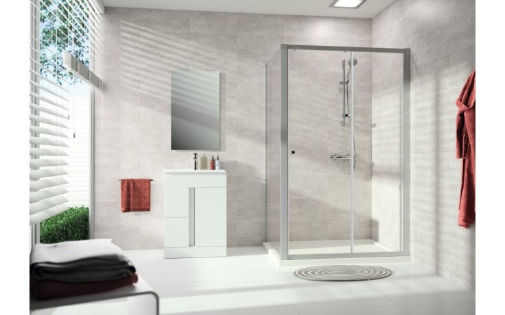 CONCEPT 100 NEW sprchové dvere 140x190 cm, posuvné, biela/číre sklo