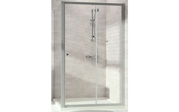 CONCEPT 100 NEW sprchové dvere 140x190 cm, posuvné, strieborná matná/číre sklo