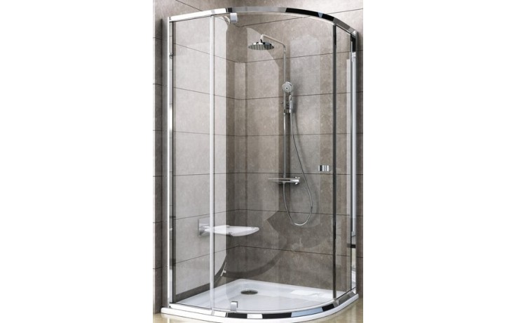RAVAK PIVOT PSKK3 90 sprchovací kút 870-895x1900mm, štvrťkruhový, biela/chróm/transparent