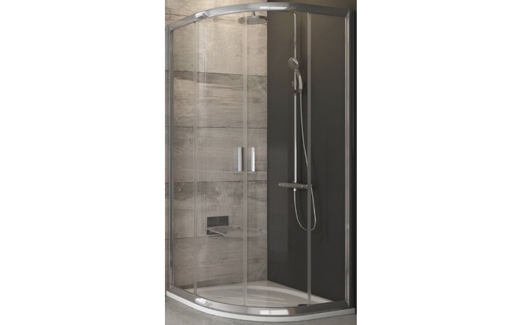 RAVAK BLIX BLCP4 80 sprchovací kút 80x80 cm, R488, posuvné dvere, lesk/sklo transparent