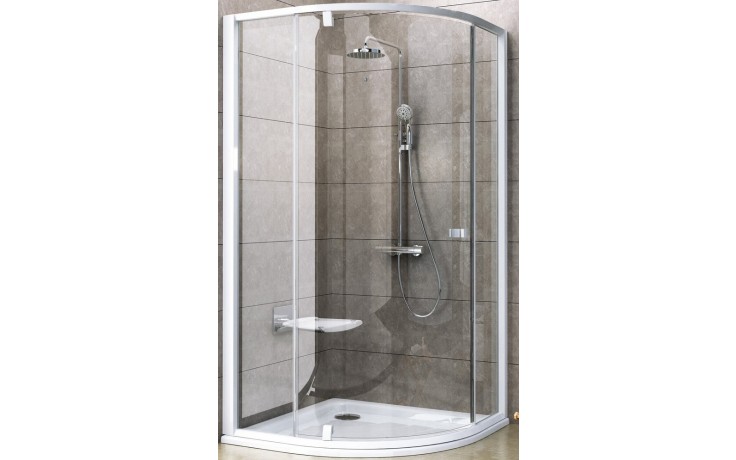 RAVAK PIVOT PSKK3 80 sprchovací kút 80x80 cm, R550, krídlové dvere, biela/sklo transparent