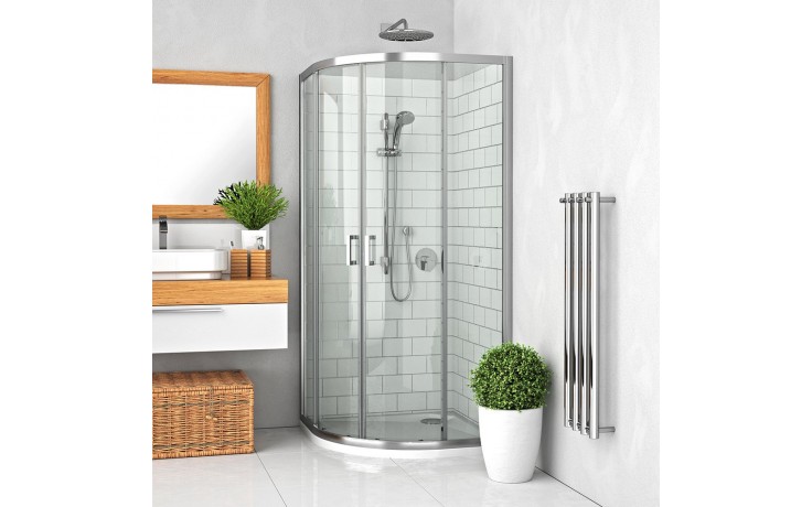 ROTH LEGA LINE LLR2/900 sprchovací kút 90x90 cm, R550, posuvné dvere, brillant/sklo transparent