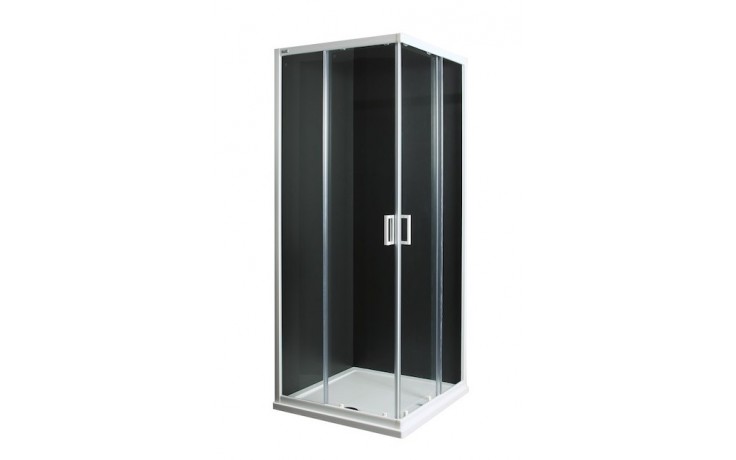 JIKA LYRA PLUS sprchovací kút 80x80 cm, rohový vstup, posuvné dvere, biela/sklo číre