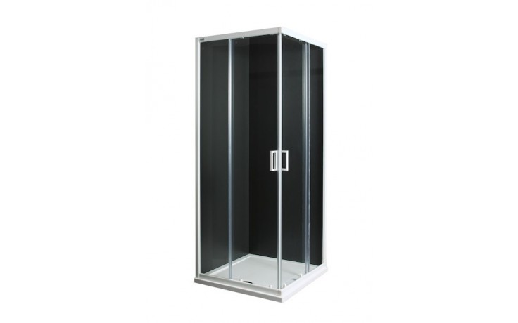 JIKA LYRA PLUS sprchovací kút 90x90 cm, rohový vstup, posuvné dvere, biela/sklo číre