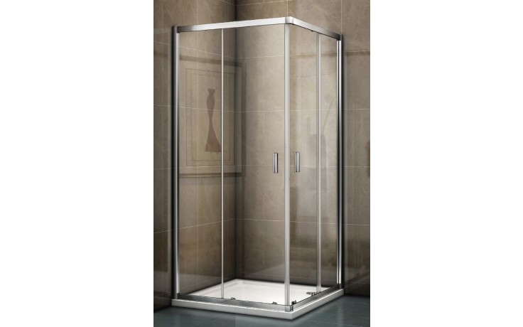 RIHO HAMAR 2.0 sprchový kút 90x90 cm, rohový vstup, posuvné dvere, chróm / sklo číre