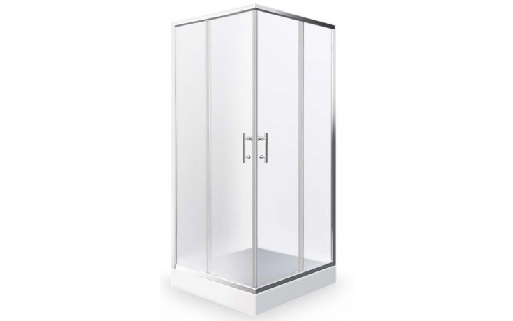 ROTH PROJECT ORLANDO NEO/800 sprchovací kút 80x80 cm, rohový vstup, posuvné dvere, brillant/sklo matt glass