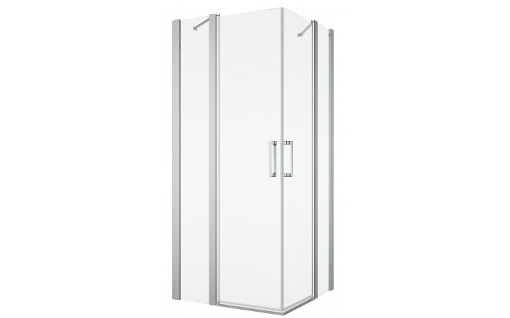 SANSWISS DIVERA D22DE2B sprchovací kút 110x120 cm, rohový vstup, krídlové dvere, aluchróm/číre sklo