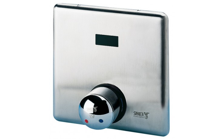 SANELA ovládanie sprchy 24V DC, automatické so zmiešavacou batériou, pre teplú a studenú vodu, nerez