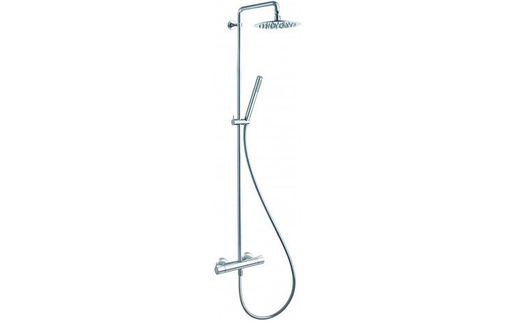 CRISTINA sprchový set s termostatickou batériou, hlavová sprcha, ručná sprcha, tyč, hadica, chróm