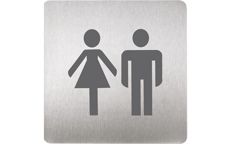 SANELA SLZN44AD piktogram WC muži aj ženy 120x120mm, nerez mat
