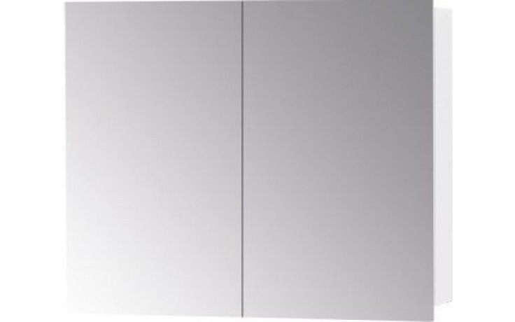 DŘEVOJAS Q GA2 70 zrkadlová skrinka 70x68x14,8 cm, lamino, lesklá biela