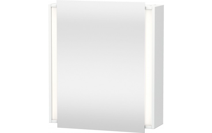 DURAVIT KETHO zrkadlová skrinka 65x75x18 cm, osvetlenie s reguláciou stmievania, s vypínačom a el. zásuvkou, pánty vľavo, matná biela