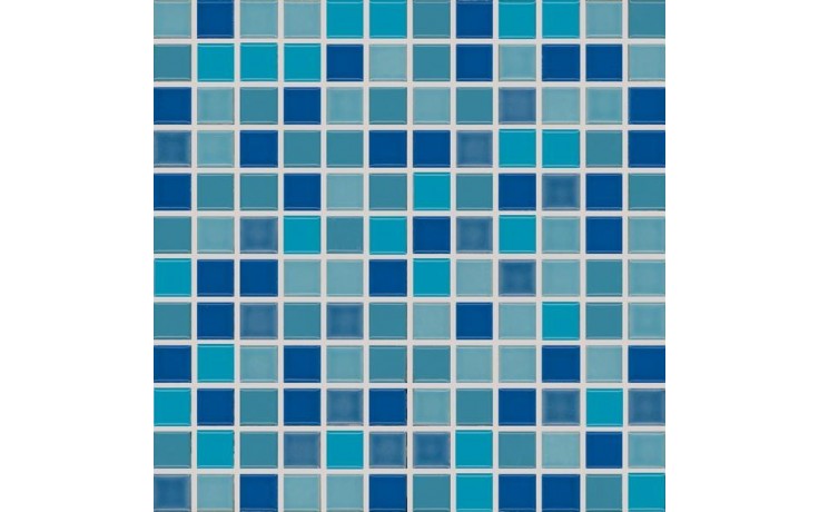 RAKO POOL mozaika 30x30(2,5x2,5)cm, lepená na sieťke, lesk, modrá