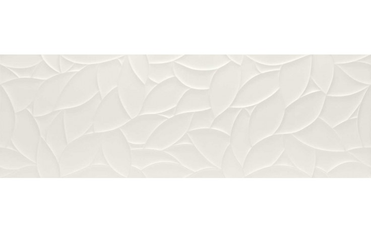 MARAZZI ESSENZIALE obklad 40x120cm, veľkoformátový, štruktúra flora 3D, satén, biela