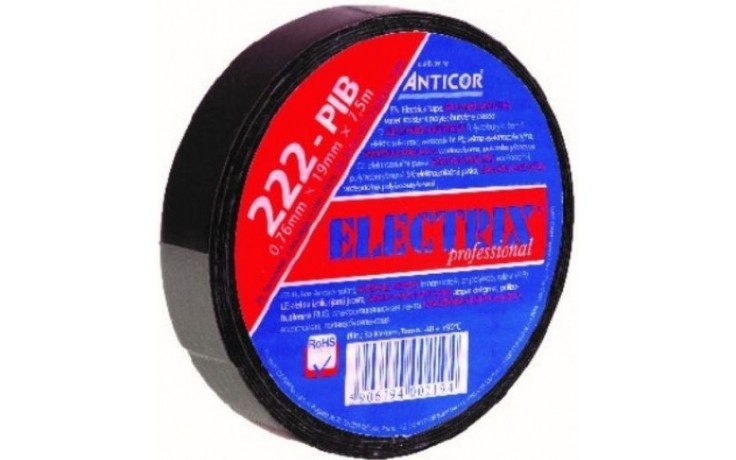 ANTICOR ELECTRIX 222 PIB páska 25mm, 3,5m elektroizolačná, samozvariteľná, čierna