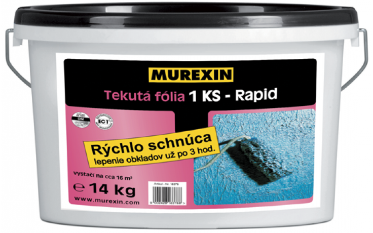 MUREXIN 1KS-RAPID tekutá fólia 7kg rýchlo schnúca, 1-zložková, elastická, modrá